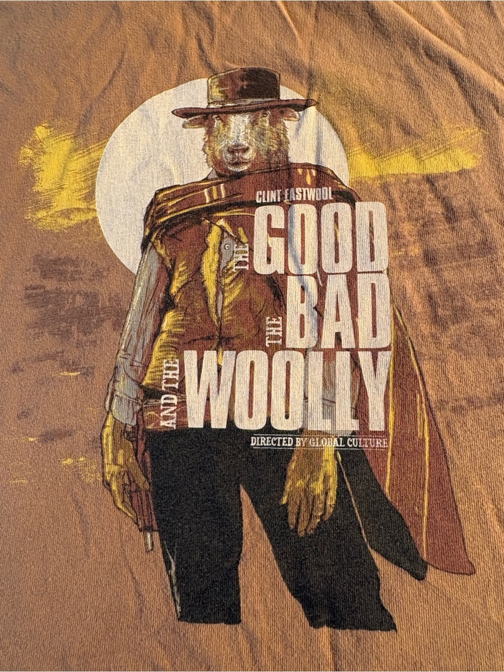 The Good The Bad The Woolly Graphic Tee - Brown